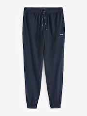 BOSS Blue Stretch Cotton Tracksuit Bottoms - Image 5 of 5
