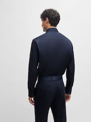 BOSS Navy Blue Joe Regular Fit Stretch Poplin Oxford Shirt - Image 2 of 5