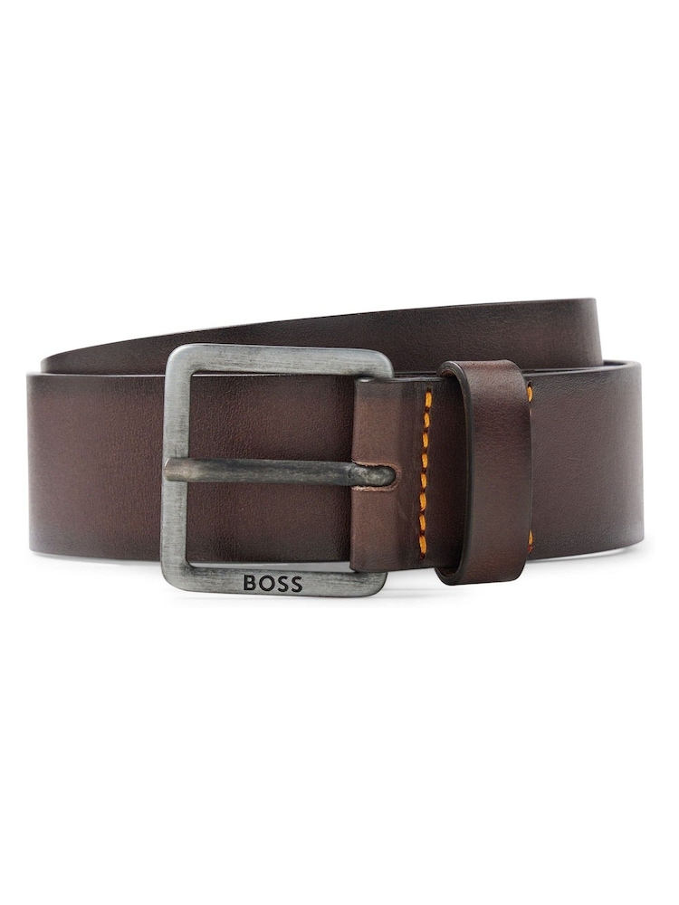 BOSS Brown Baxton Leather Belt - Image 2 of 6 BOSS Brown Baxton Leather Belt - Image 2 of 6