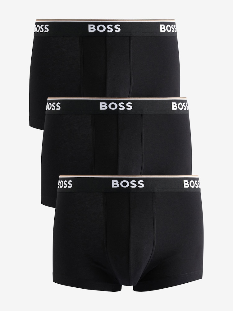 BOSS Black Power Stretch Cotton 3 Pack Boxers - Image 1 of 9