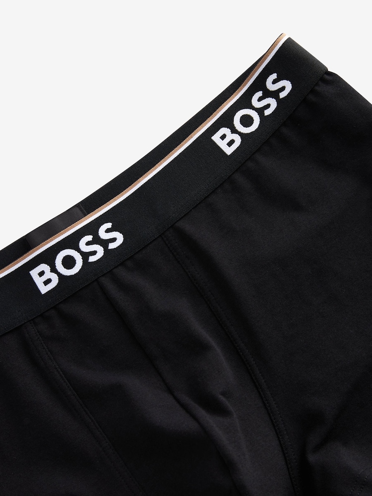 BOSS Black Power Stretch Cotton 3 Pack Boxers - Image 5 of 9
