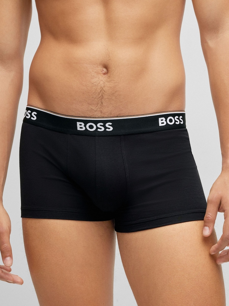 BOSS Black Power Stretch Cotton 3 Pack Boxers - Image 8 of 9