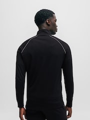 Черный - BOSS Stretch Cotton Jacket - Image 2 of 5
