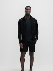 Черный - BOSS Stretch Cotton Jacket - Image 3 of 5