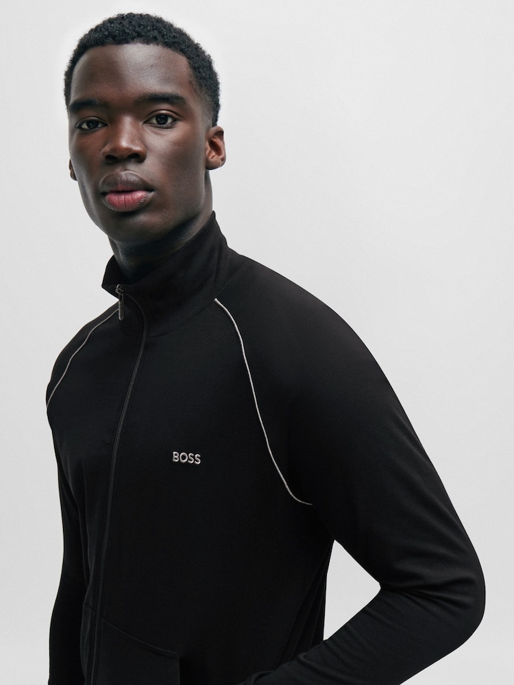 BOSS Black Stretch Cotton Jacket - Image 4 of 5