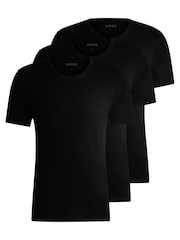 Black - BOSS Classic Crew Neck T-Shirts 3 Pack - Image 1 of 5