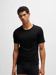 Black - BOSS Classic Crew Neck T-Shirts 3 Pack - Image 2 of 5