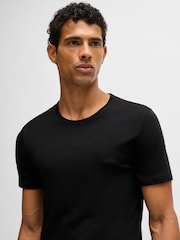 Black - BOSS Classic Crew Neck T-Shirts 3 Pack - Image 4 of 5