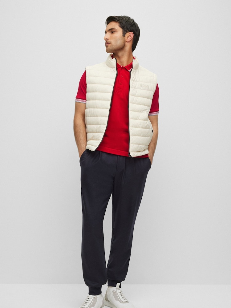 BOSS Red Tipped Paddy 100% Cotton Polo Shirt - Image 3 of 8