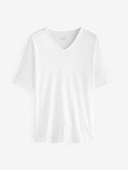 BOSS Grey/White/Black V-Neck Classic 100% Cotton T-Shirts 3 Pack - Image 4 of 4