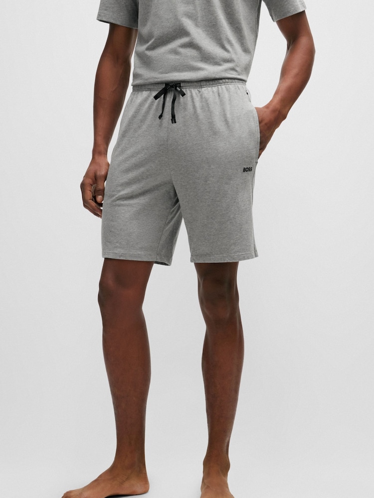 Серый - BOSS Stretch Cotton Shorts - Image 1 of 5