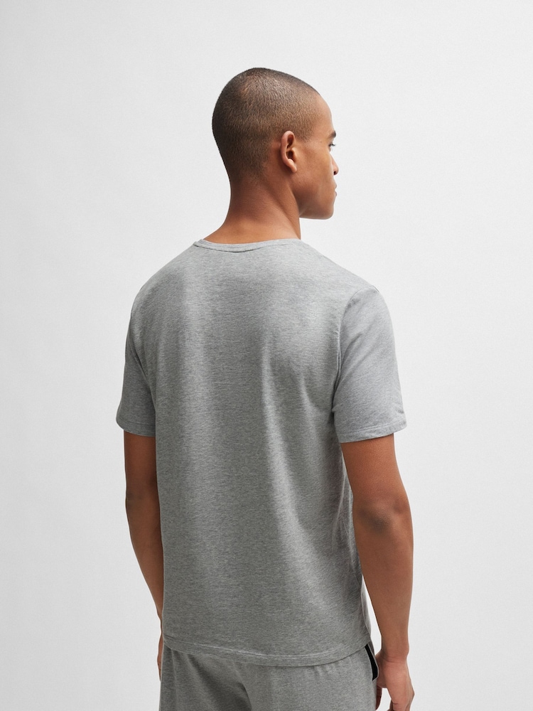 Harmaa - BOSS Stretch- Cotton T-paita - Kuva 2 / 5