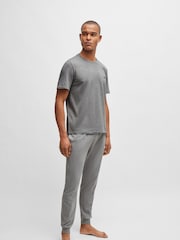 Harmaa - BOSS Stretch- Cotton T-paita - Kuva 3 / 5