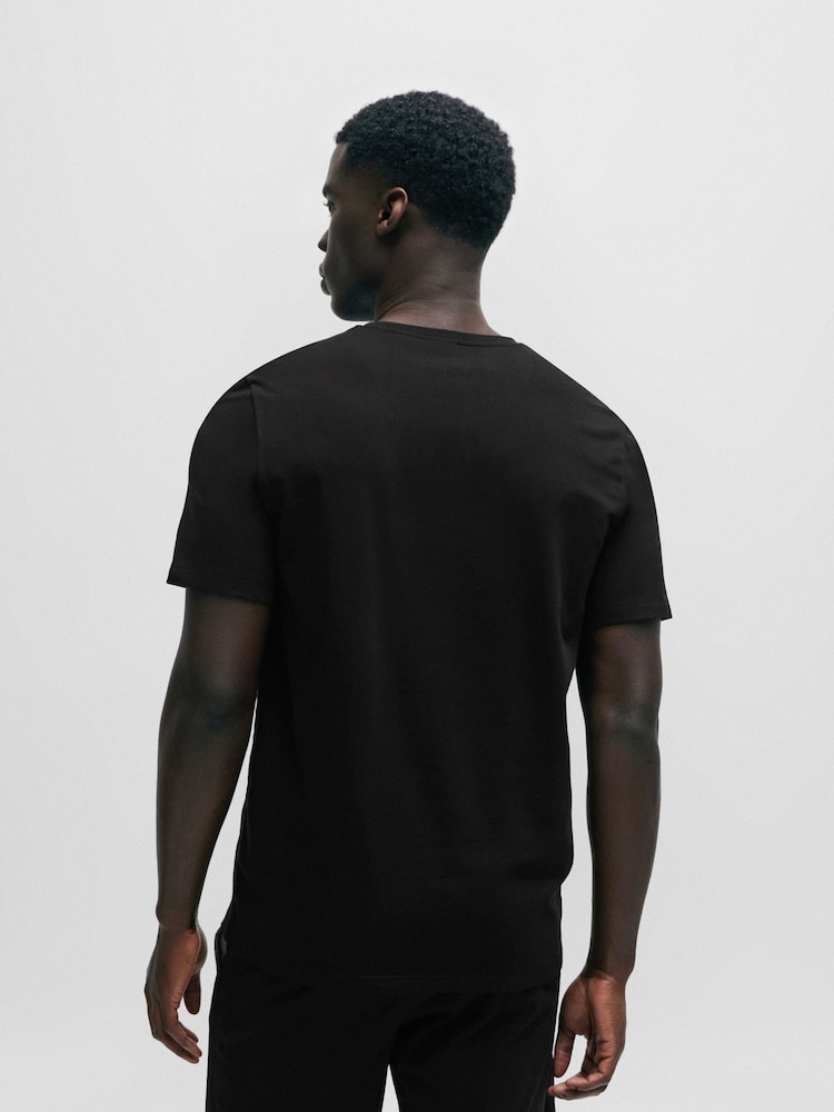 Schwarz - BOSS Stretch Cotton T-Shirt - Bild 2 von 5
