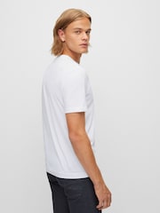 Blanco - BOSS Thompson Rubber Chest Logo T-Shirt - Imagen 2 de 5