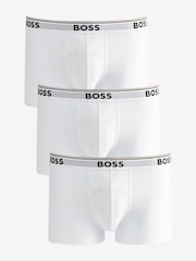 BOSS White Power Stretch Cotton 3 Pack Boxers - Image 1 of 5