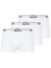 BOSS White Power Stretch Cotton 3 Pack Boxers - Image 2 of 5