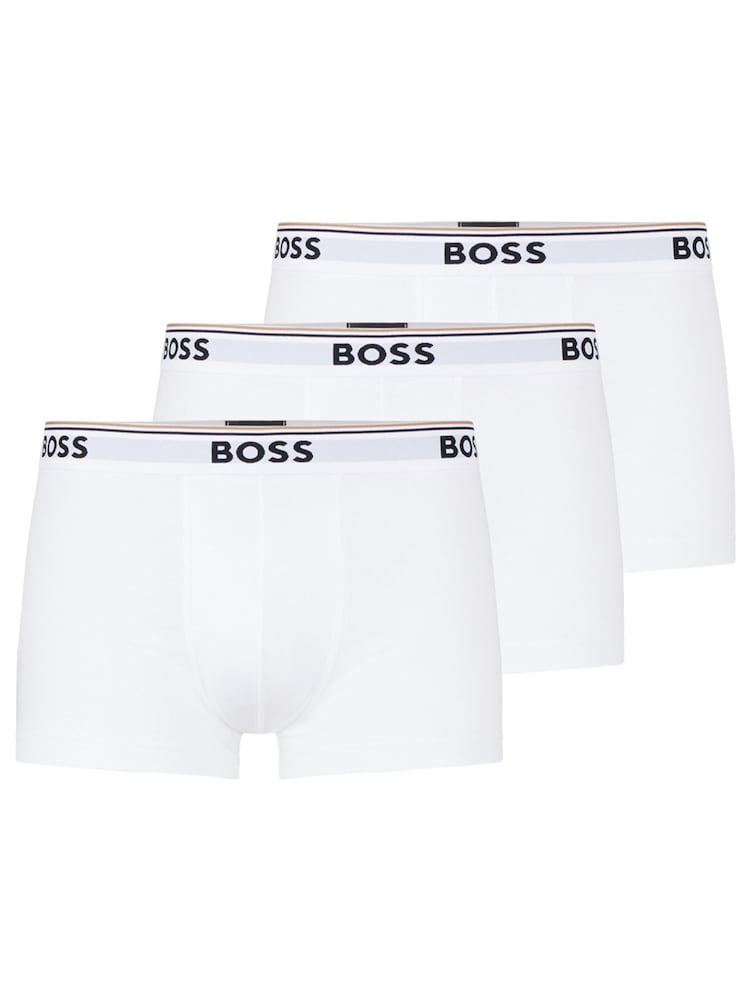BOSS White Power Stretch Cotton 3 Pack Boxers - Image 2 of 5