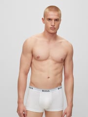 BOSS White Power Stretch Cotton 3 Pack Boxers - Image 3 of 5