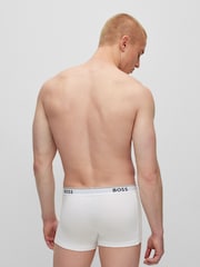 BOSS White Power Stretch Cotton 3 Pack Boxers - Image 4 of 5