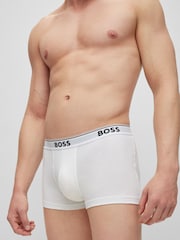 BOSS White Power Stretch Cotton 3 Pack Boxers - Image 5 of 5