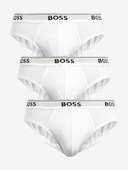 BOSS White Power Stretch Cotton 3 Pack Briefs - Image 5 of 7