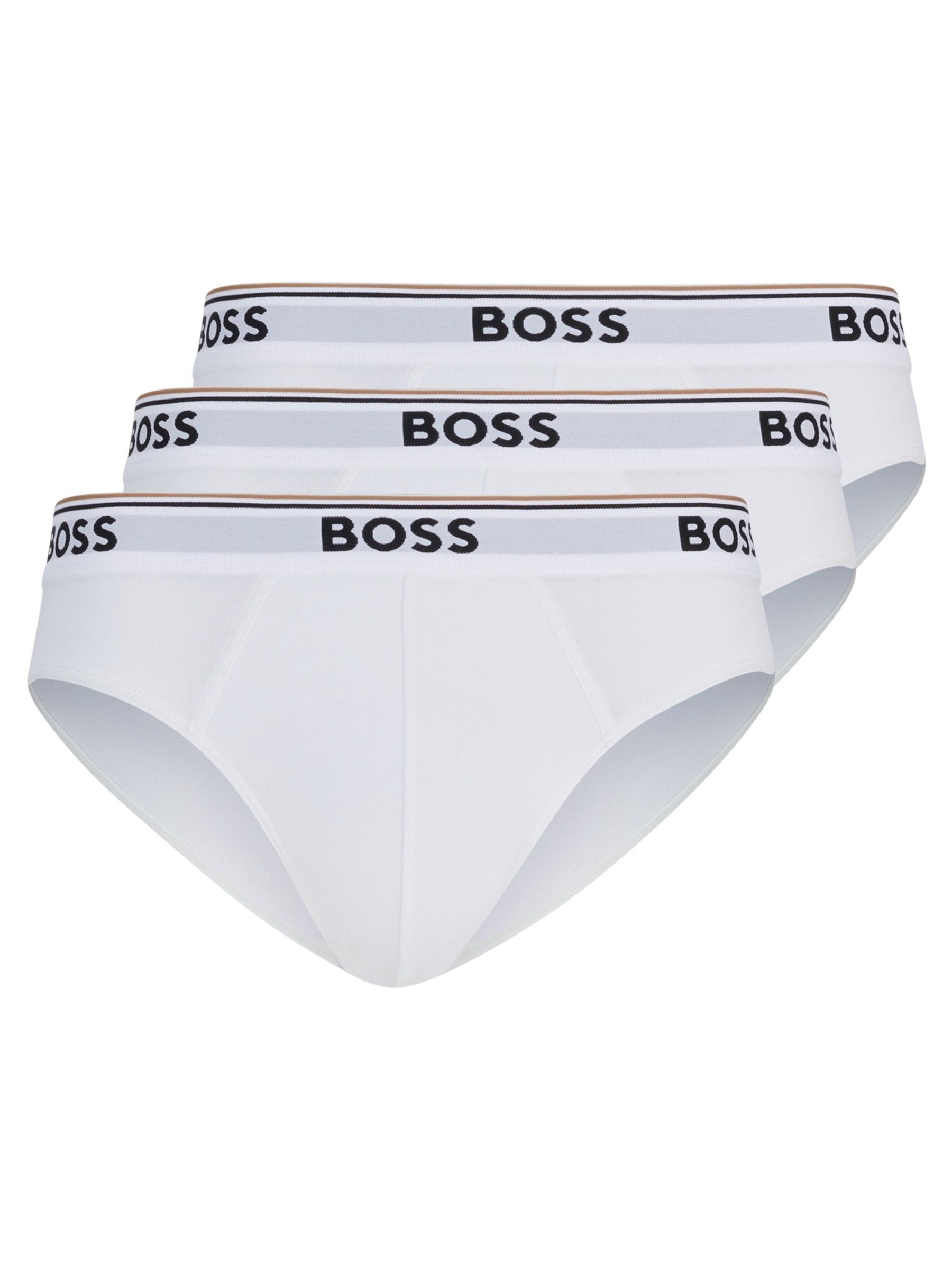 Next：日本 ホワイト - BOSS Power ストレッチコットン ブリーフ 3 枚