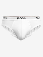 BOSS White Power Stretch Cotton 3 Pack Briefs - Image 7 of 7