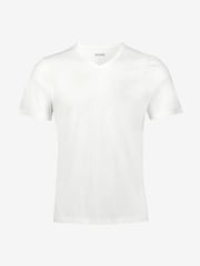 BOSS White Off V-Neck Classic 100% Cotton T-Shirts 3 Pack - Image 6 of 6