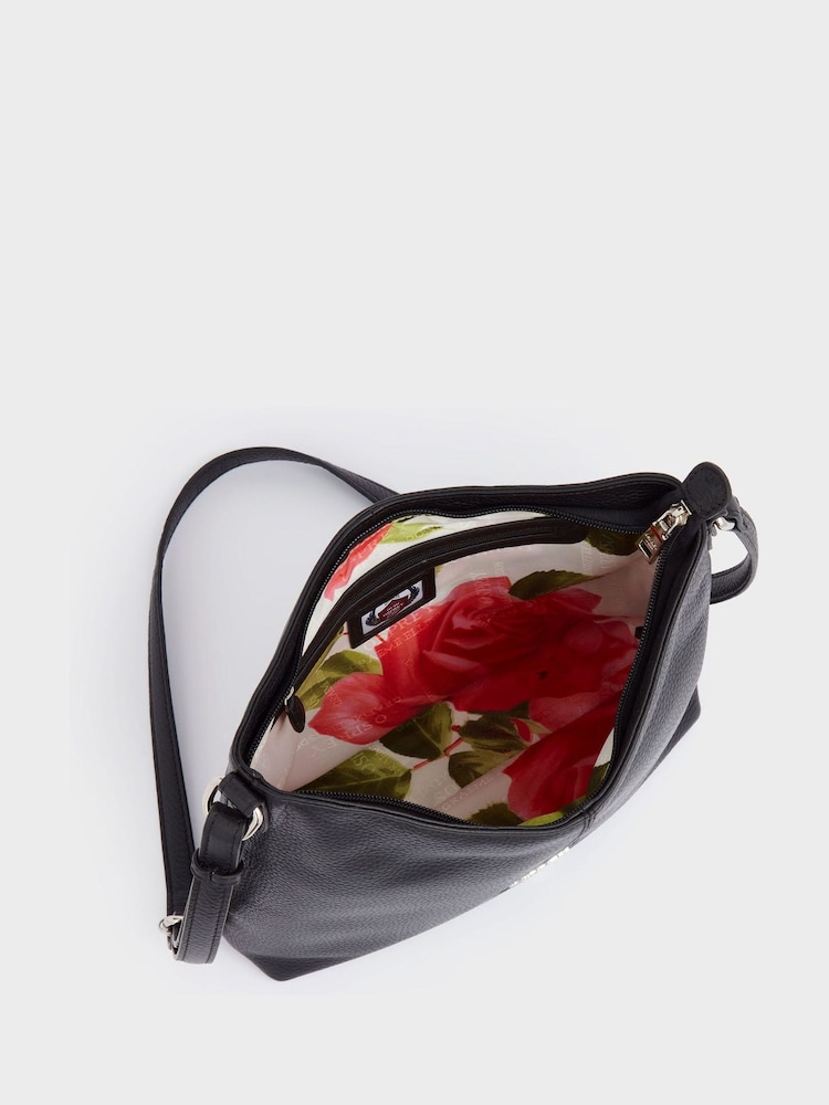 osprey black leather crossbody bag London Womens Ladies Iris Grainy Shoulder in Fashion Handcrafted from Grainy Hide leather Buy OSPREY LONDON Black The