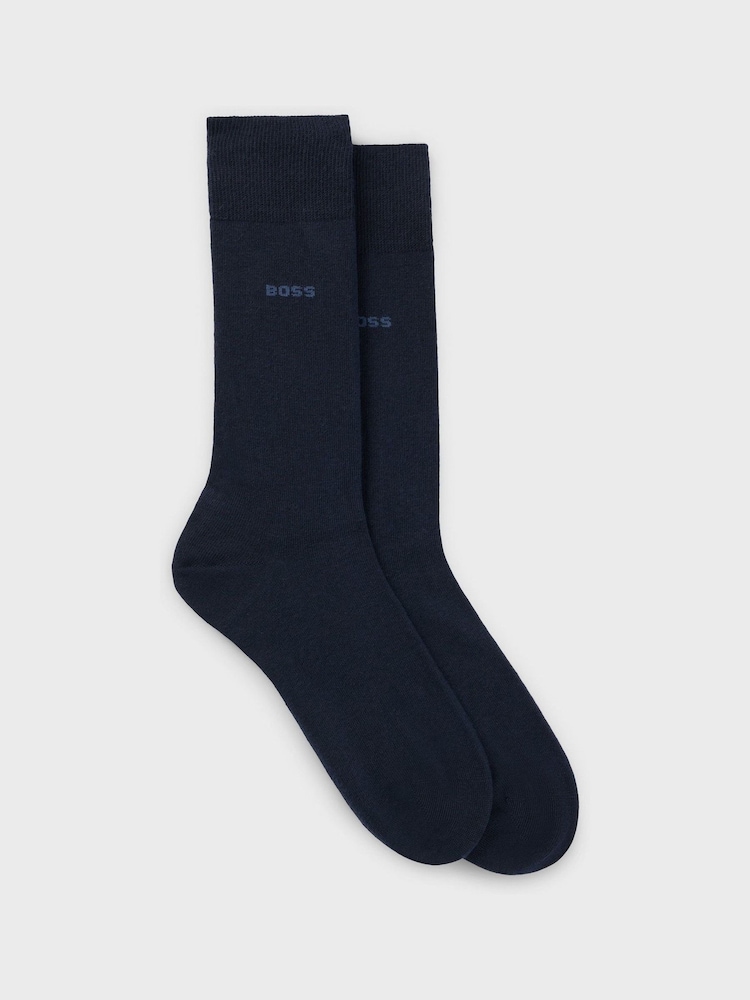 BOSS Blue Regular Length Socks 2 Pack - Image 1 of 3