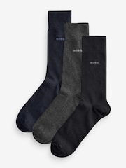 BOSS Nude Logo Regular Length 3 Pack Socks - Image 1 of 4