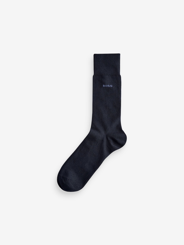 BOSS Nude Logo Regular Length 3 Pack Socks - Image 2 of 4