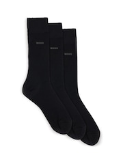 BOSS Black Logo Regular Length 3 Pack Socks - Image 1 of 1