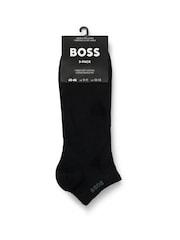 BOSS Black Cotton Blend 5 Pack Ankle Socks - Image 2 of 3
