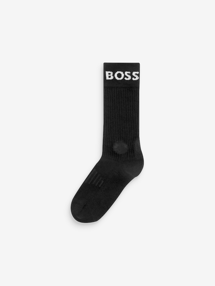 BOSS Black Quarter Length 2 Pack Socks - Image 2 of 5