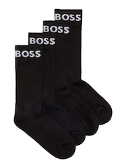 BOSS Black Quarter Length 2 Pack Socks - Image 3 of 5