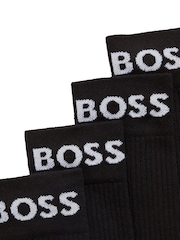 BOSS Black Quarter Length 2 Pack Socks - Image 5 of 5
