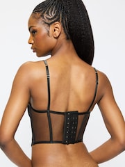 Ann Summers Black Apocalypse Diamante & Illusion Mesh Corset Top - Image 2 of 4