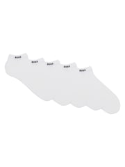 Білий - Шкарпетки BOSS Cotton Blend 5 Pack Ankle - Image 1 of 3