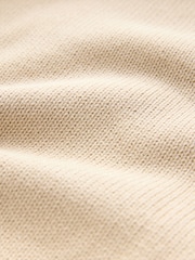 Neutral Stone 100% Cotton Washed Crew Neck Cardigan - Image 3 of 3