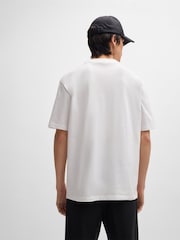 HUGO White Relaxed Fit 100% Cotton T-Shirt With Logo Print - Image 2 of 5
