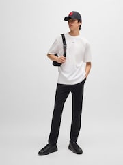 HUGO White Relaxed Fit 100% Cotton T-Shirt With Logo Print - Image 4 of 5