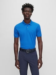 BOSS Blue/Green Pallas Regular Fit Polo Shirt - Image 1 of 5