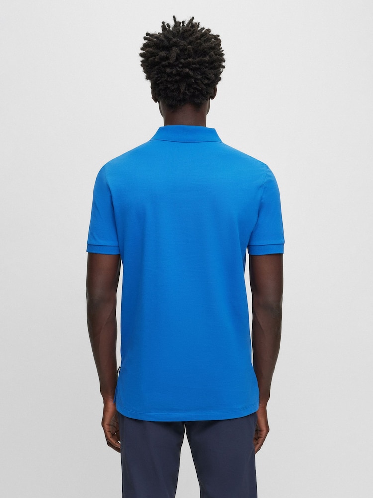 BOSS Blue/Green Pallas Regular Fit Polo Shirt - Image 2 of 5