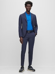 BOSS Blue/Green Pallas Regular Fit Polo Shirt - Image 3 of 5