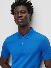 BOSS Blue/Green Pallas Regular Fit Polo Shirt - Image 4 of 5