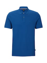 BOSS Blue/Green Pallas Regular Fit Polo Shirt - Image 5 of 5