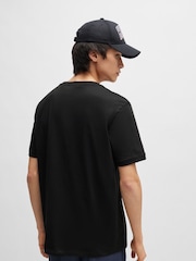 HUGO Black Logo Label 100% Cotton Jersey T-Shirt - Image 2 of 5