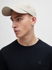 BOSS Blue Relaxed Fit Tales Logo Patch Jersey T-Shirt - Image 4 of 5